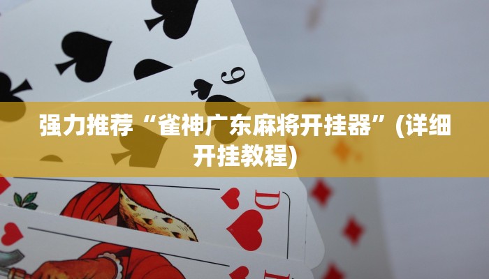 强力推荐“雀神广东麻将开挂器”(详细开挂教程)