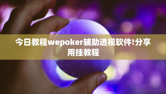 今日教程wepoker辅助透视软件!分享用挂教程