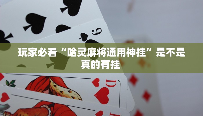 玩家必看“哈灵麻将通用神挂”是不是真的有挂 