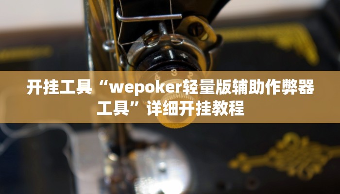 三分钟科普wepoker怎么开挂(辅助外挂+教程