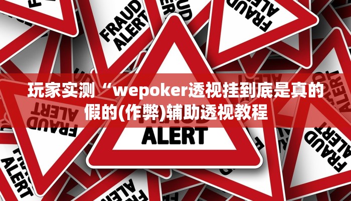 推荐一款“wepoker辅助透视软件挂+作弊透视 +透视辅助
