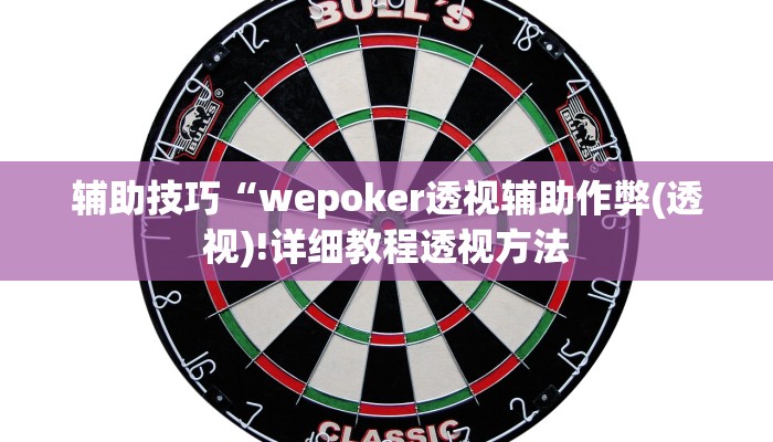 辅助技巧“wepoker透视辅助作弊(透视)!详细教程透视方法
