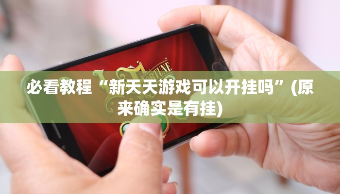 必看教程“新天天游戏可以开挂吗”(原来确实是有挂)