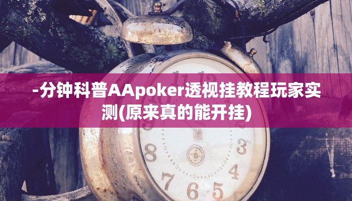 -分钟科普AApoker透视挂教程玩家实测(原来真的能开挂)