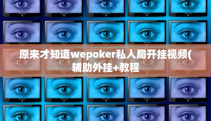 原来才知道wepoker透视挂作弊辅助(详细开挂教程