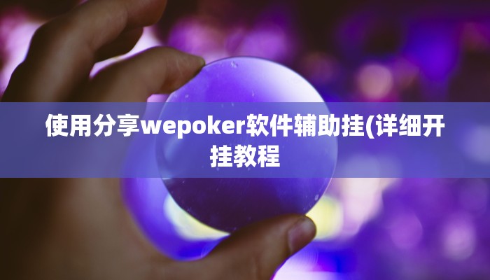 使用分享wepoker软件辅助挂(详细开挂教程