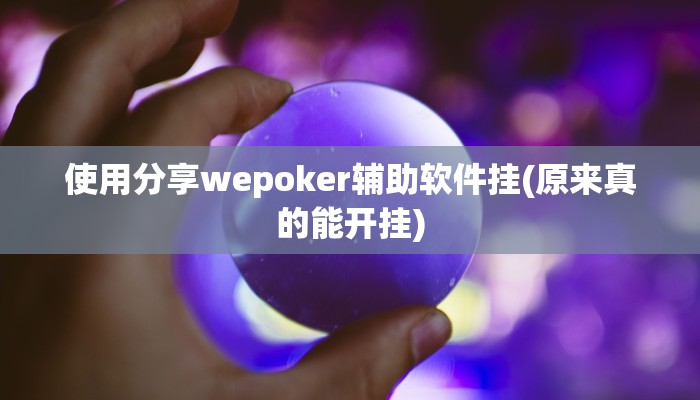 使用分享wepoker辅助软件挂(原来真的能开挂)