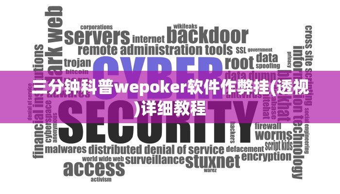 三分钟科普wepoker软件作弊挂(透视)详细教程