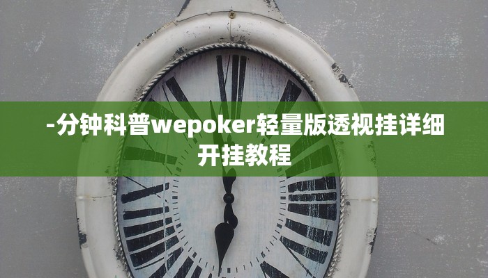 -分钟科普wepoker轻量版透视挂详细开挂教程