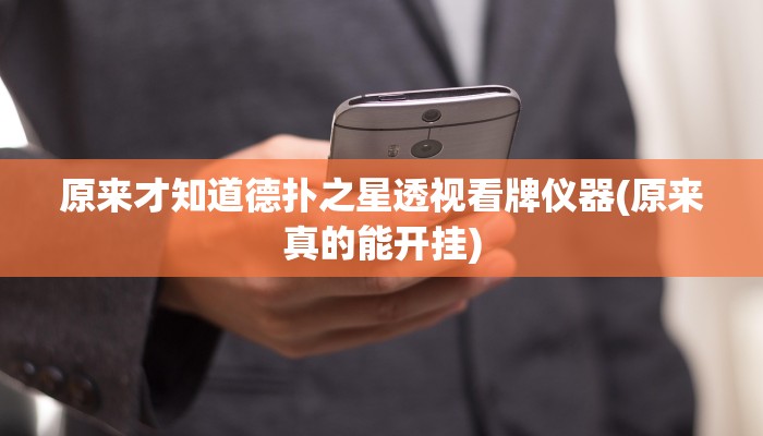 原来才知道德扑之星透视看牌仪器(原来真的能开挂)