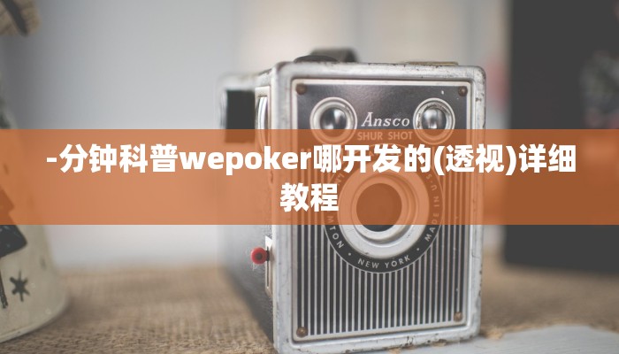 -分钟科普wepoker哪开发的(透视)详细教程