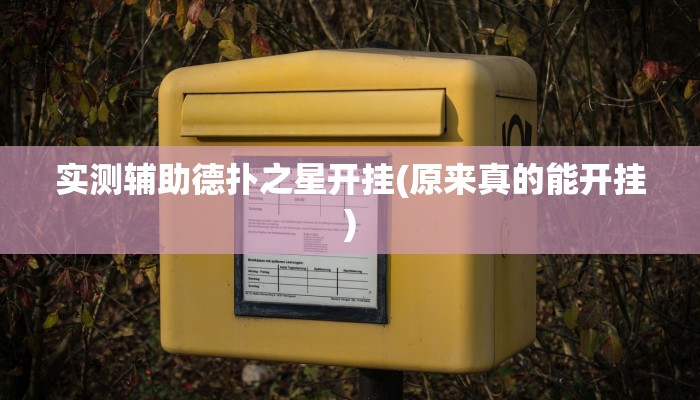 实测辅助德扑之星开挂(原来真的能开挂)