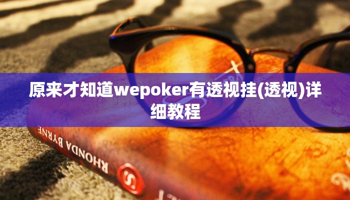 原来才知道wepoker有透视挂(透视)详细教程