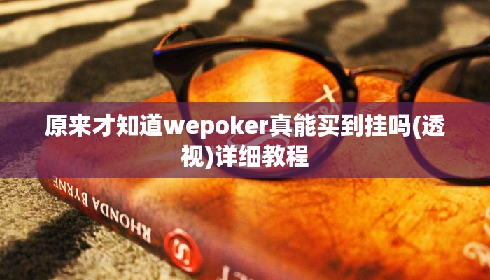 原来才知道wepoker真能买到挂吗(透视)详细教程