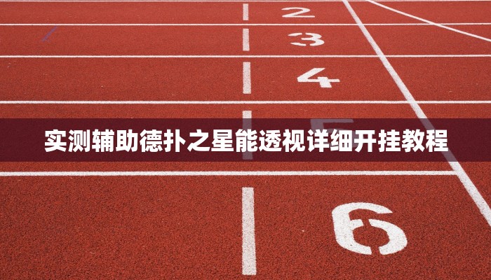 实测辅助德扑之星能透视详细开挂教程