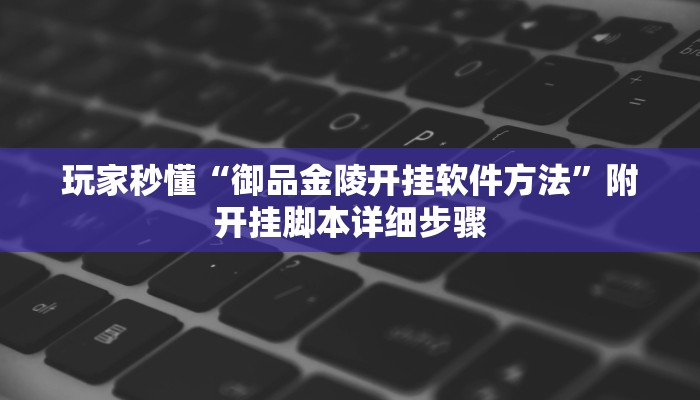 玩家秒懂“御品金陵开挂软件方法”附开挂脚本详细步骤