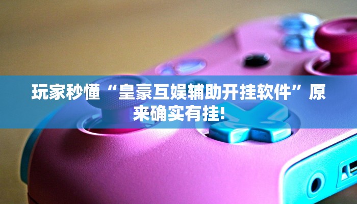 玩家秒懂“皇豪互娱辅助开挂软件”原来确实有挂!