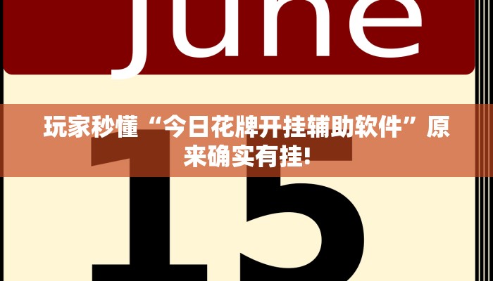 玩家秒懂“今日花牌开挂辅助软件”原来确实有挂!