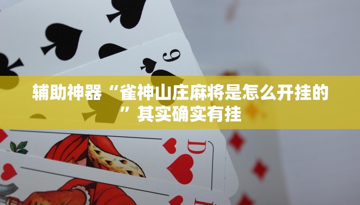 辅助神器“雀神山庄麻将是怎么开挂的”其实确实有挂