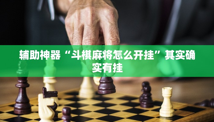 辅助神器“斗棋麻将怎么开挂”其实确实有挂