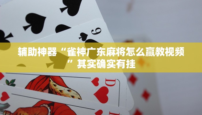 辅助神器“雀神广东麻将怎么赢教视频”其实确实有挂