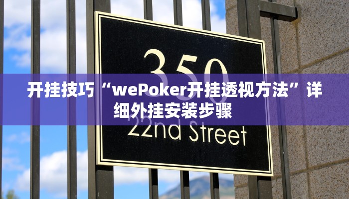 开挂技巧“wePoker开挂透视方法”详细外挂安装步骤 