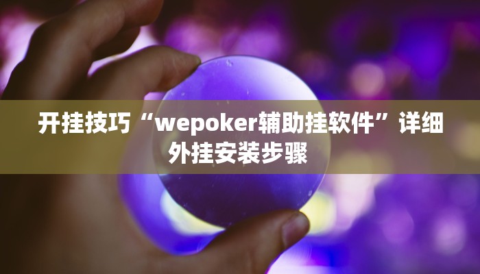 开挂技巧“wepoker辅助挂软件”详细外挂安装步骤 