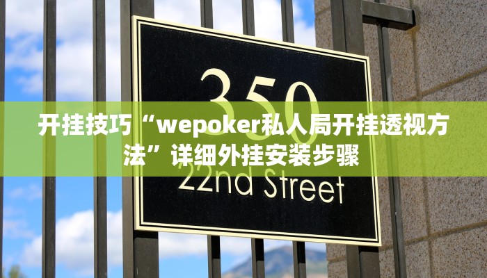 开挂技巧“wepoker私人局开挂透视方法”详细外挂安装步骤 