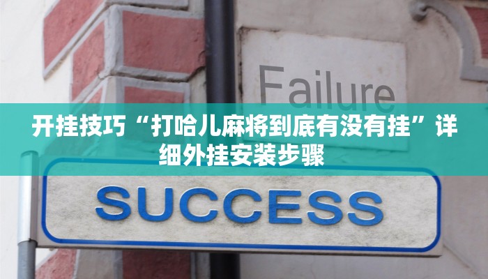 开挂技巧“打哈儿麻将到底有没有挂”详细外挂安装步骤 