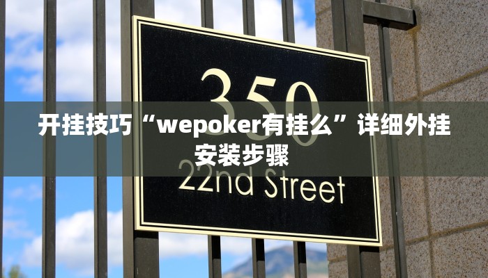 开挂技巧“wepoker有挂么”详细外挂安装步骤 