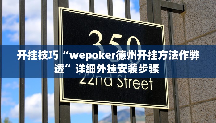 开挂技巧“wepoker德州开挂方法作弊透”详细外挂安装步骤 