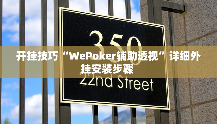 开挂技巧“WePoker辅助透视”详细外挂安装步骤 