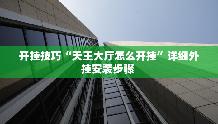 开挂技巧“天王大厅怎么开挂”详细外挂安装步骤 