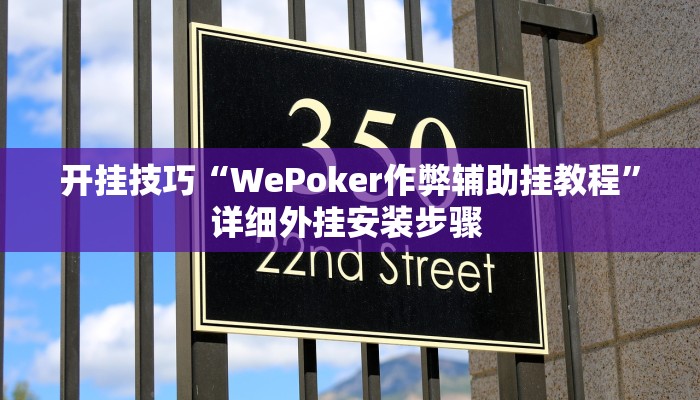 开挂技巧“WePoker作弊辅助挂教程”详细外挂安装步骤 
