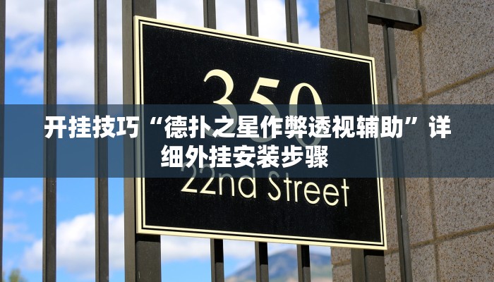 开挂技巧“德扑之星作弊透视辅助”详细外挂安装步骤 