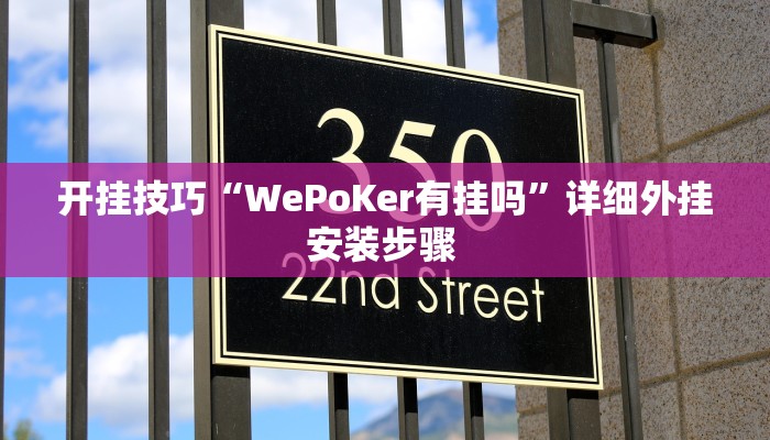 开挂技巧“WePoKer有挂吗”详细外挂安装步骤 