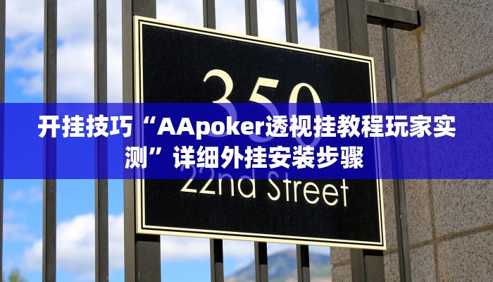 开挂技巧“AApoker透视挂教程玩家实测”详细外挂安装步骤 
