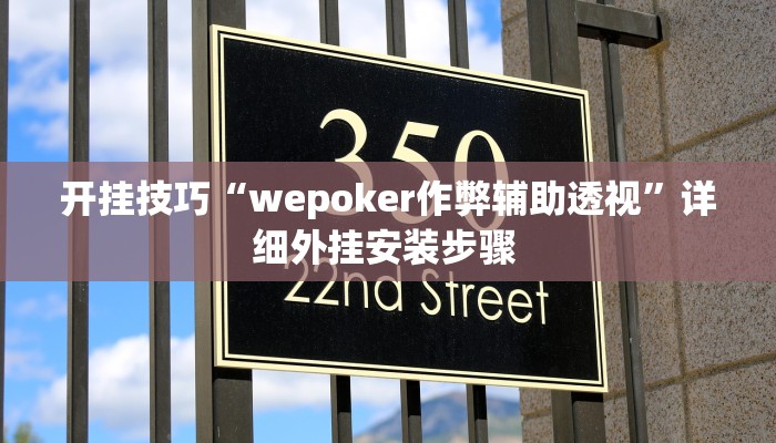 开挂技巧“wepoker作弊辅助透视”详细外挂安装步骤 