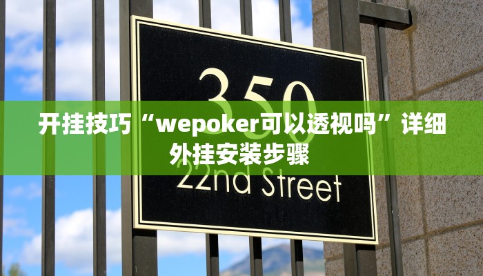 开挂技巧“wepoker可以透视吗”详细外挂安装步骤 