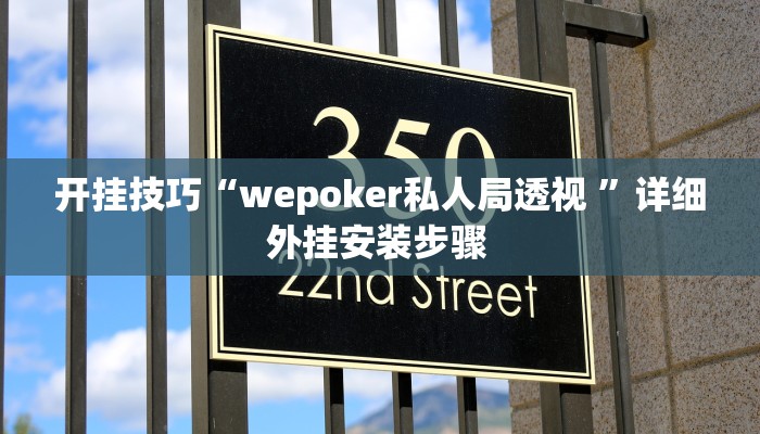 开挂技巧“wepoker私人局透视 ”详细外挂安装步骤 