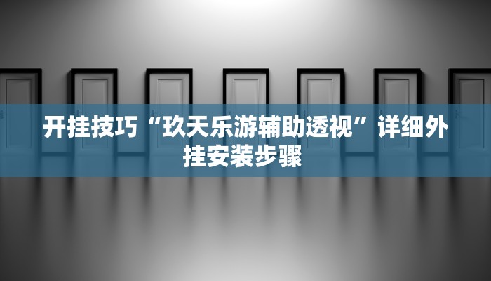 开挂技巧“玖天乐游辅助透视”详细外挂安装步骤 
