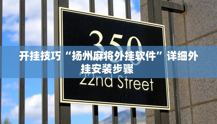 开挂技巧“扬州麻将外挂软件”详细外挂安装步骤 