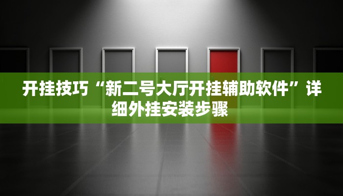 开挂技巧“新二号大厅开挂辅助软件”详细外挂安装步骤 