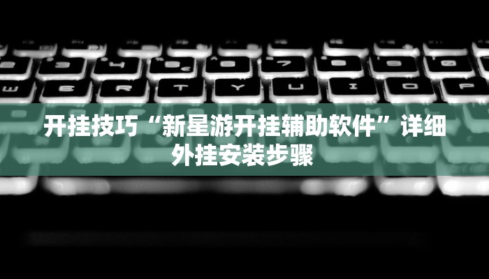 开挂技巧“新星游开挂辅助软件”详细外挂安装步骤 