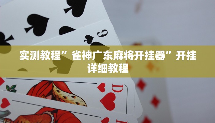 实测教程”雀神广东麻将开挂器”开挂详细教程