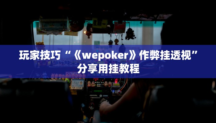 玩家技巧“《wepoker》作弊挂透视”分享用挂教程 玩家技巧“《wepoker》作弊挂透视”分享用挂教程