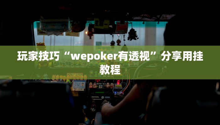 玩家技巧“wepoker有透视”分享用挂教程 玩家技巧“wepoker有透视”分享用挂教程