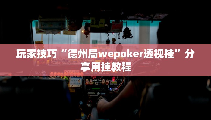 玩家技巧“德州局wepoker透视挂”分享用挂教程 玩家技巧“德州局wepoker透视挂”分享用挂教程