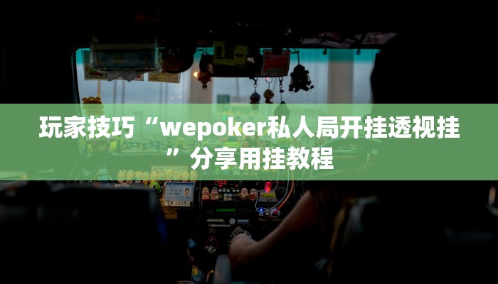玩家技巧“wepoker私人局开挂透视挂”分享用挂教程