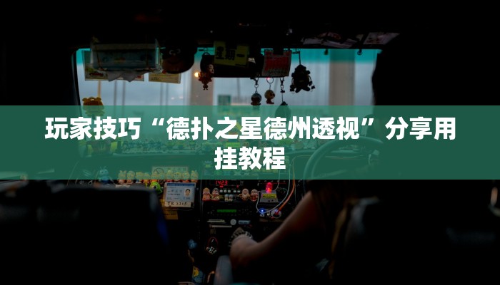 玩家技巧“德扑之星德州透视”分享用挂教程 玩家技巧“德扑之星德州透视”分享用挂教程